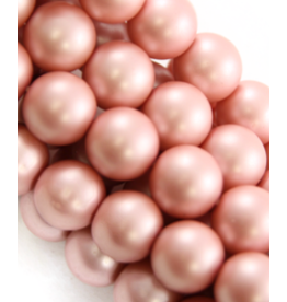 Glass Pearls  Rose Matte Round 4mm Strand  about x100