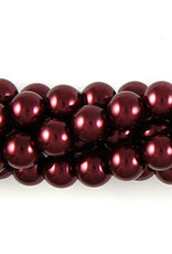 Glass Pearls  Burgundy Round 4mm Strand  about x100
