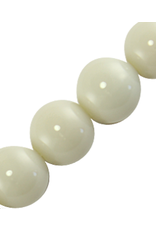 Glass Pearls Opaque Ivory  Round 4mm Strand  about x100