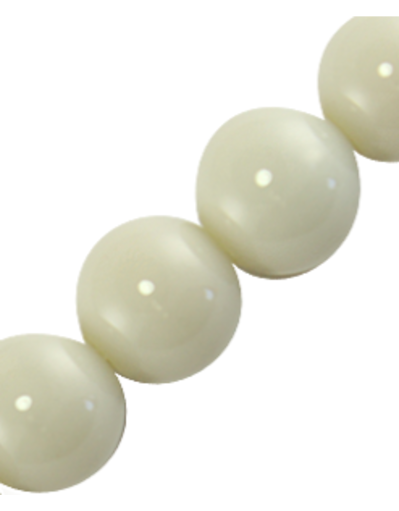 Glass Pearls Opaque Ivory  Round 4mm Strand  about x100