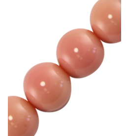 Glass Pearls Opaque Pink Coral Round 4mm Strand  about x100
