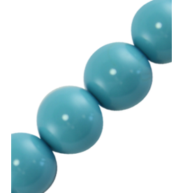 Glass Pearls Opaque  Turquoise  Blue  Round 4mm Strand  about x100