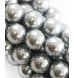 Glass Pearls  Light Grey Round 4mm Strand  about x100