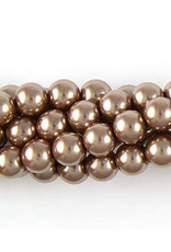 Glass Pearls  Bronze Round 4mm Strand  about x100