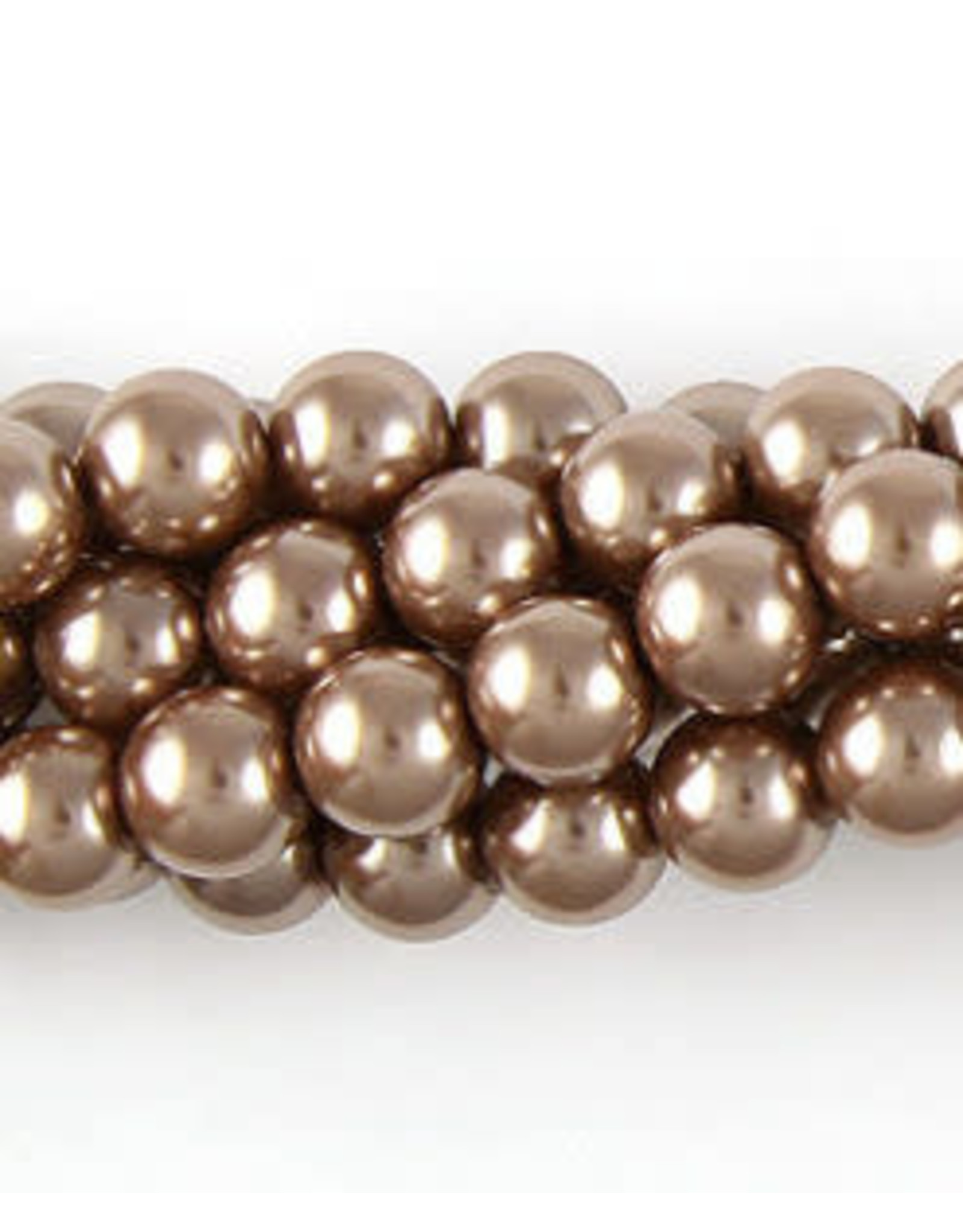 Glass Pearls  Bronze Round 4mm Strand  about x100