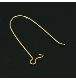 Kidney  Wire Brass 33x14mm  Gold   x10  NF