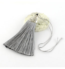 GreyTassel Antique Silver Cap 80x20mm