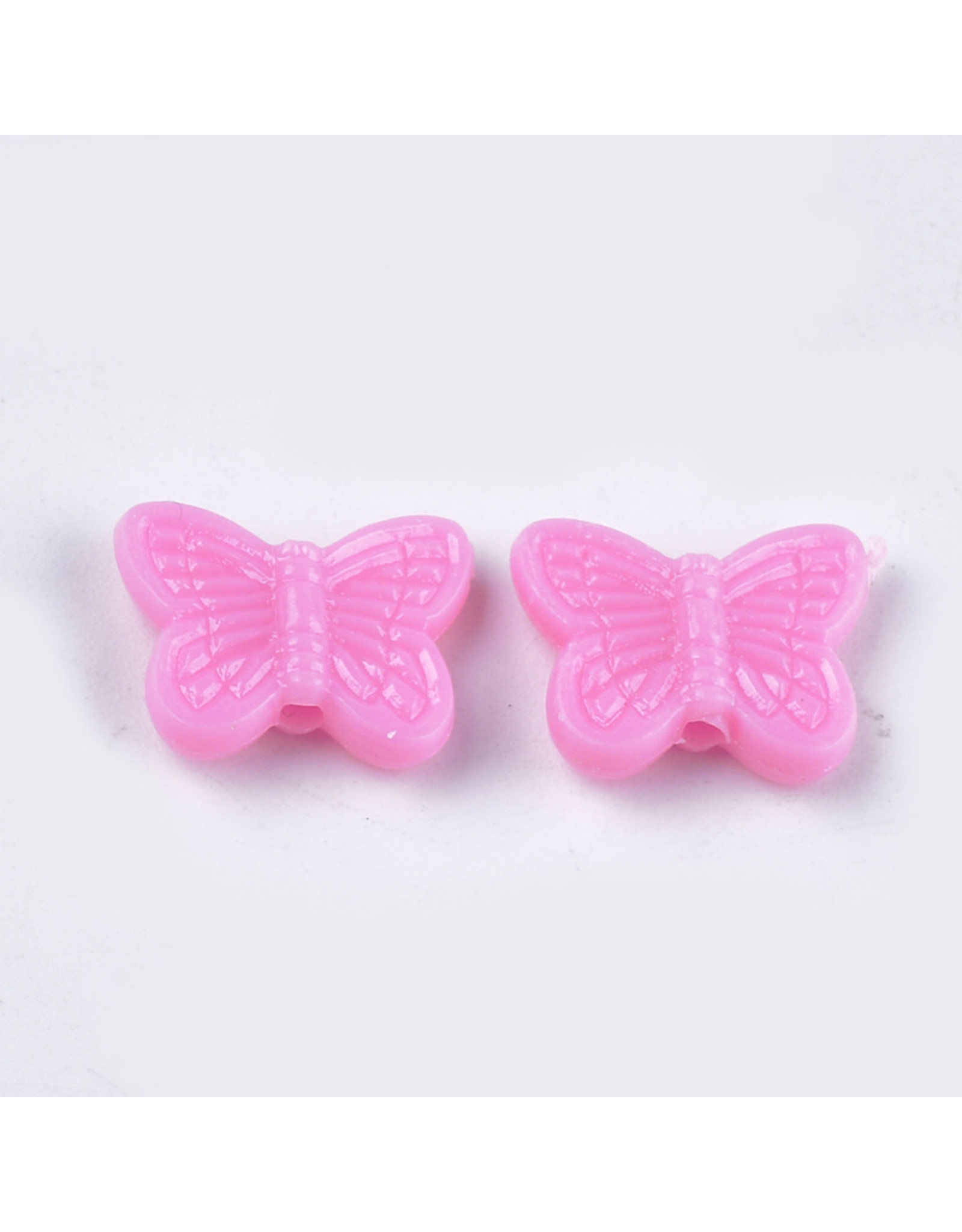 11x14mm Acrylic Butterfly, Hole 1.5mm  Random Assorted Colours x50