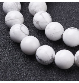 Howlite  4mm  White/Grey 15” Strand  approx  x80 Beads