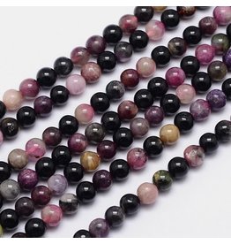 Tourmaline Round 6mm  15” Strand  approx  x60 Beads