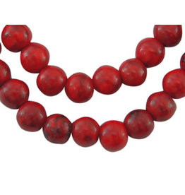Synthetic Howlite 6mm Red  15” Strand  apprx 60 beads