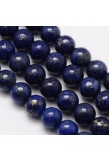 Lapis 8mm Grade A  Dyed Blue 15” Strand  approx  x46 Beads