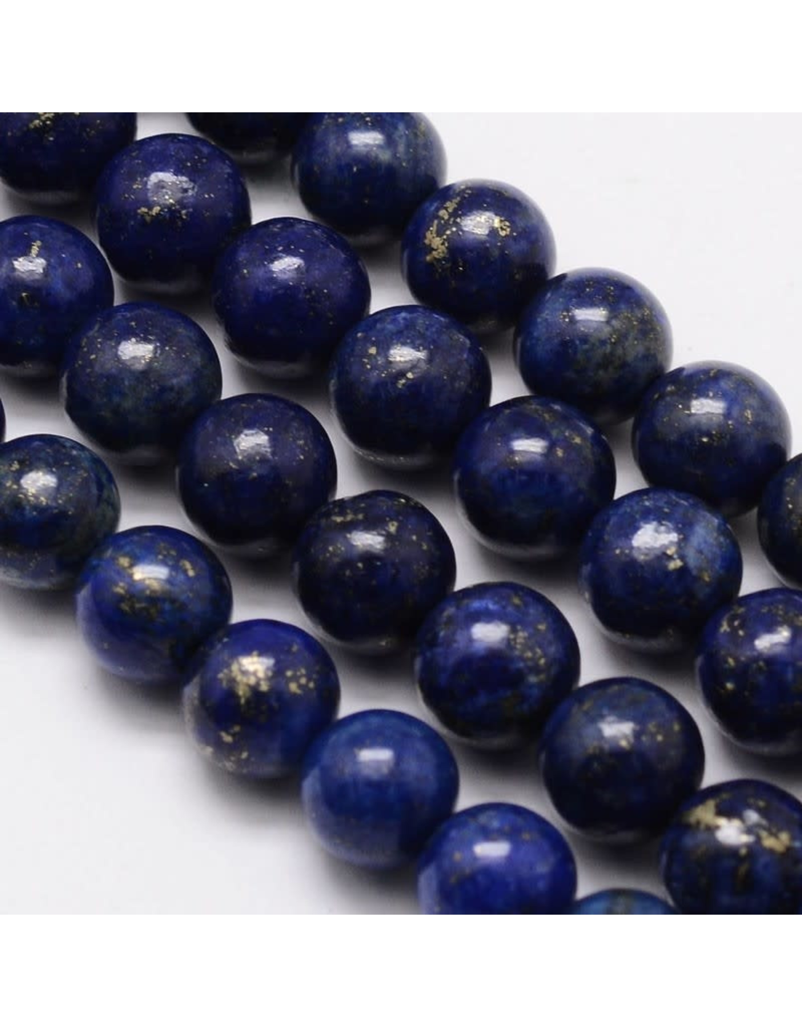 Lapis 8mm Grade A  Dyed Blue 15” Strand  approx  x46 Beads
