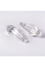 Drop Clear  Glass  37x14mm  x4