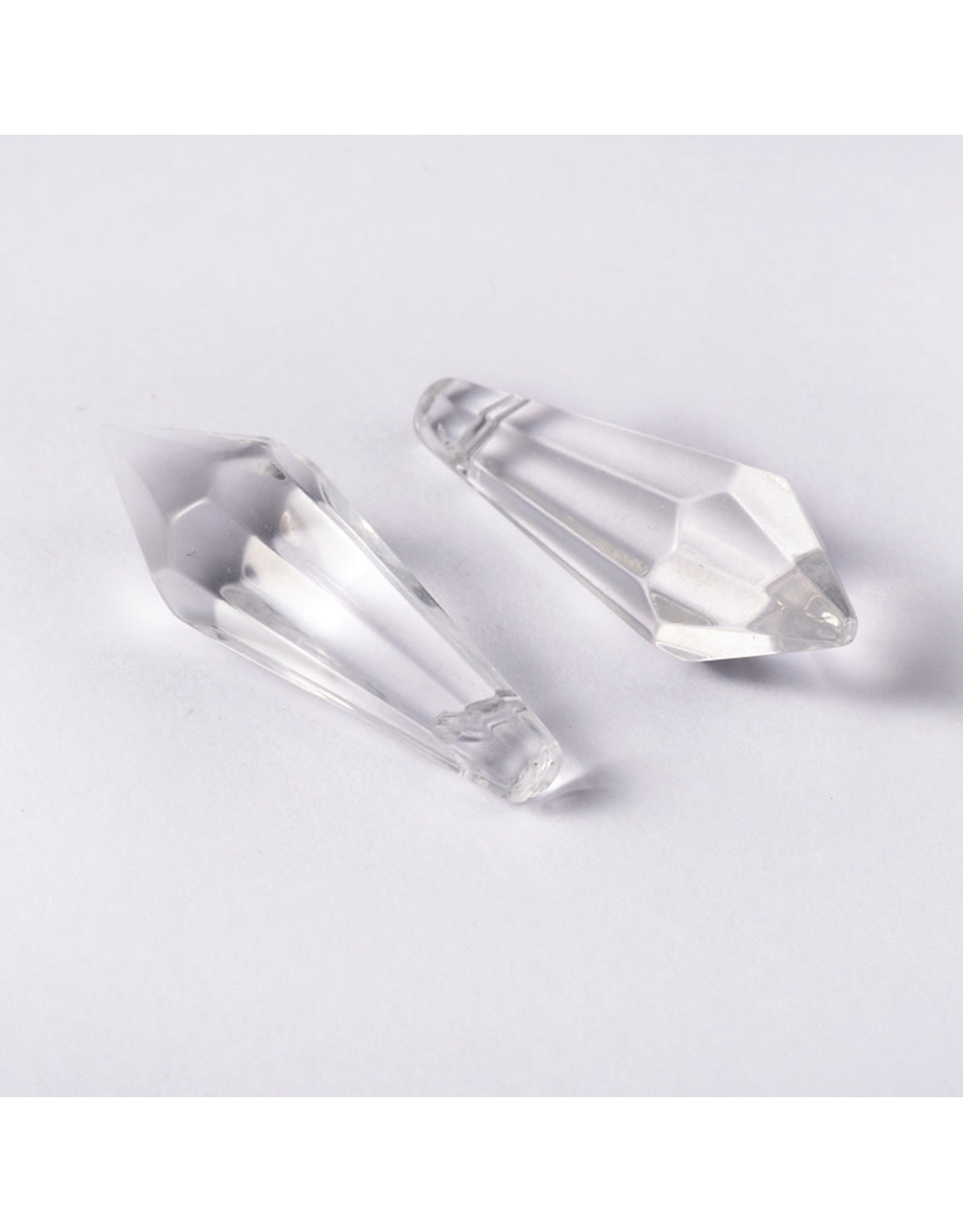 Drop Clear  Glass  37x14mm  x4