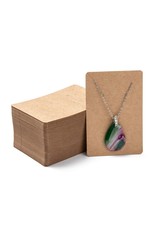 Paper Display Cards Necklace and Earrings 9x6cm Kraft  x20