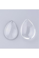 Drop Convex Clear Glass   43x31mm  x1