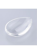 Drop Convex Clear Glass   43x31mm  x1