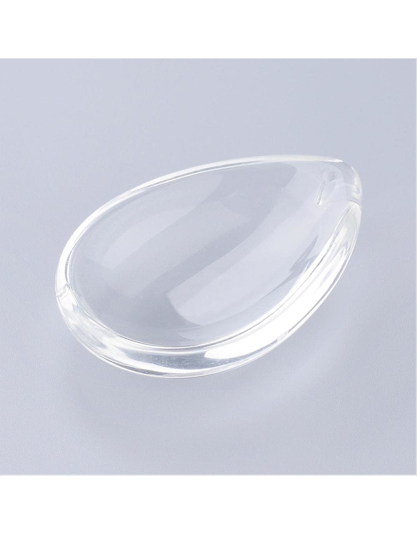 Drop Convex Clear Glass   43x31mm  x1
