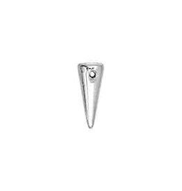 13x5mm Glass Spike Silver  x12