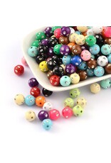 10mm Round with Sparkle  Random Assorted Colours x50