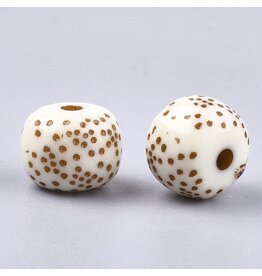 7x9mm Acrylic Bodhi Bead  x100