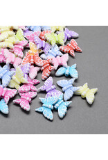 12x16mm Acrylic Butterfly Assorted Colours x100