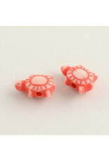 10x6mm Acrylic Turtle Hole 1.5mm  Random Assorted Colours x100