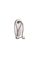 Fingernail Earring 10x20mm Rhodium x20