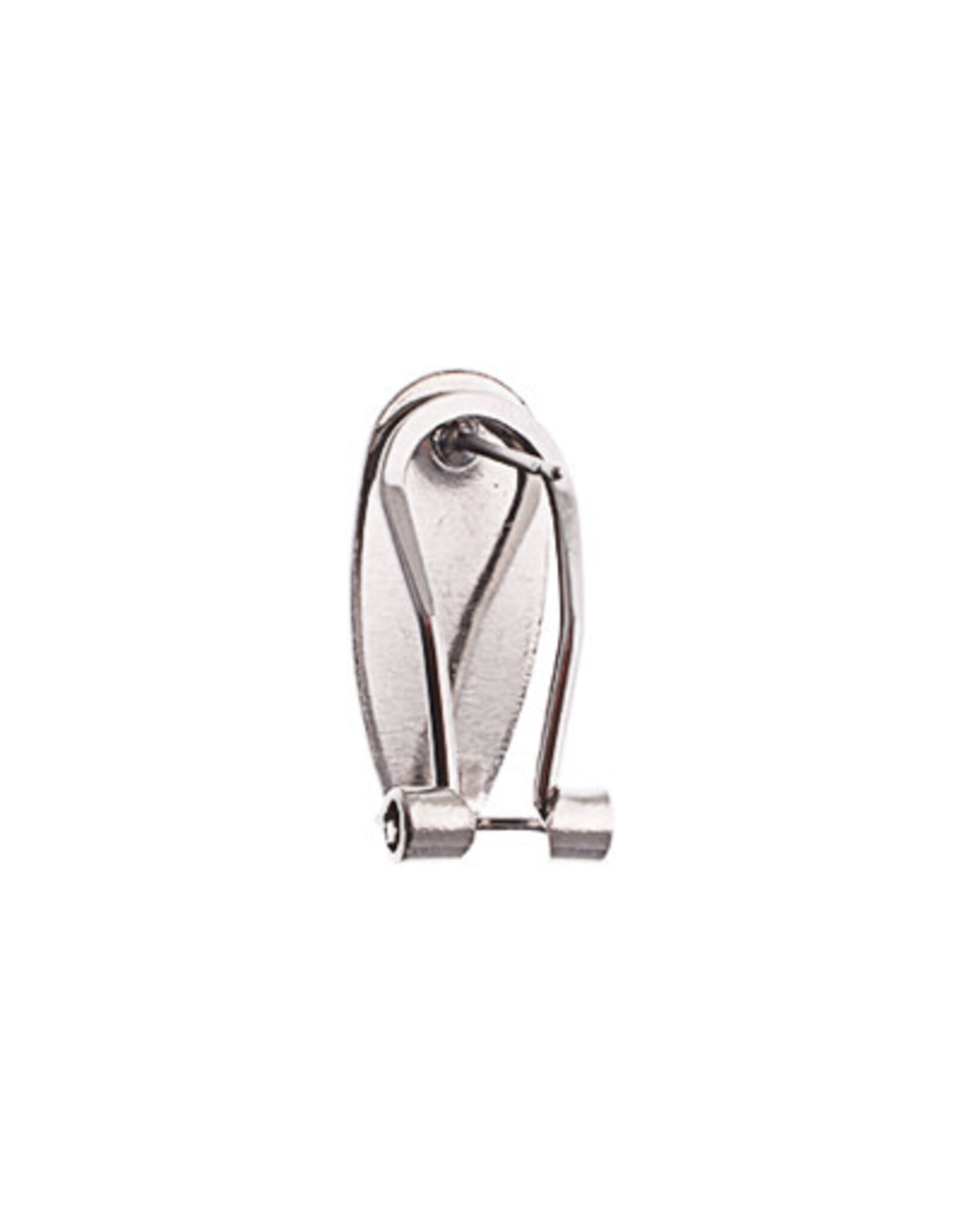 Fingernail Earring 10x20mm Rhodium x20