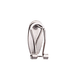 Fingernail Earring 10x20mm Rhodium x20