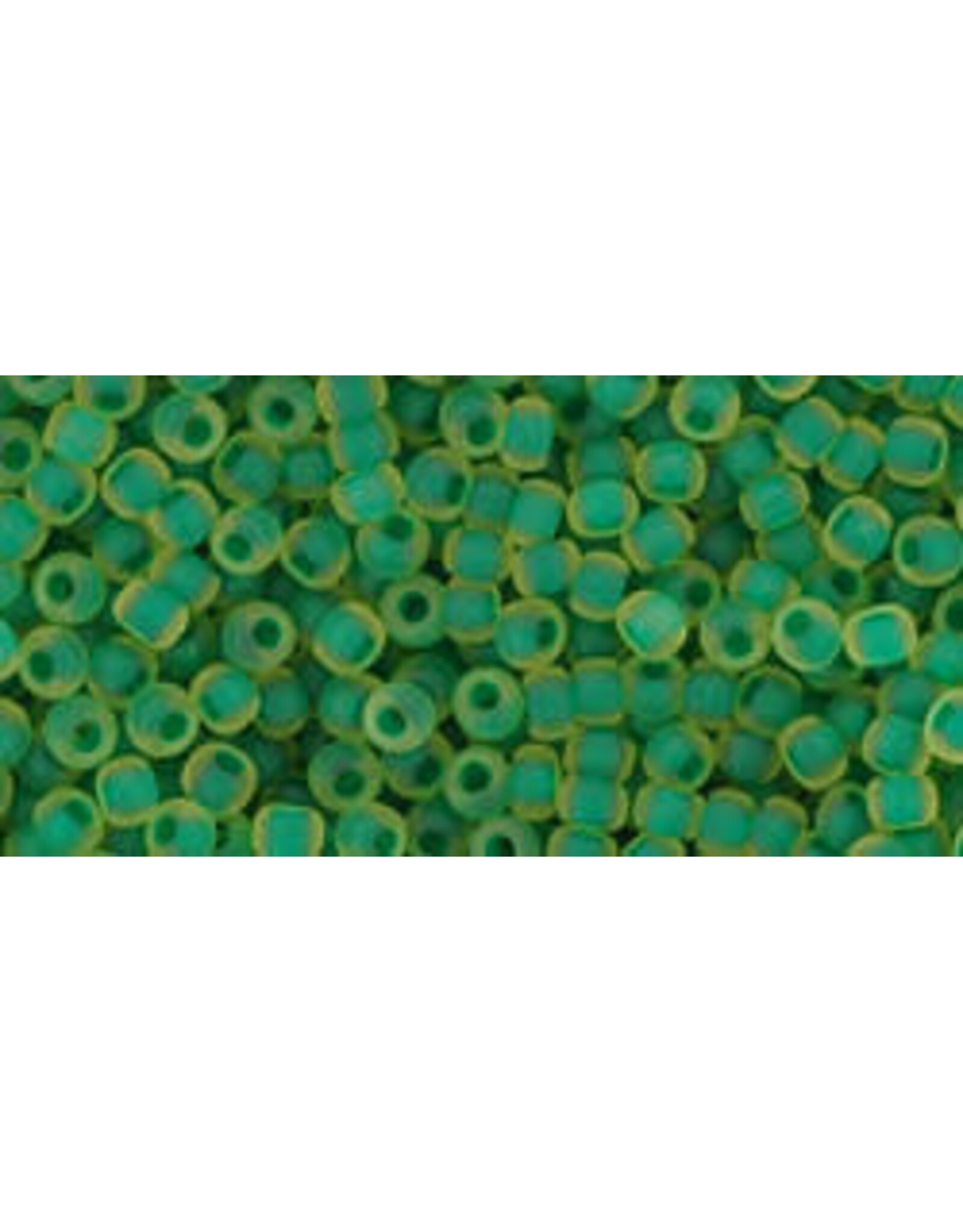 Toho 242fB  11  Round   40g  Yellow Matte Green c/l