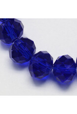 14x10mm Rondelle Dark Blue approx  x25