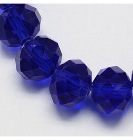 14x10mm Rondelle Dark Blue approx  x25