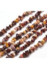 Mookaite    Chips Brown/Yellow  34” Strand