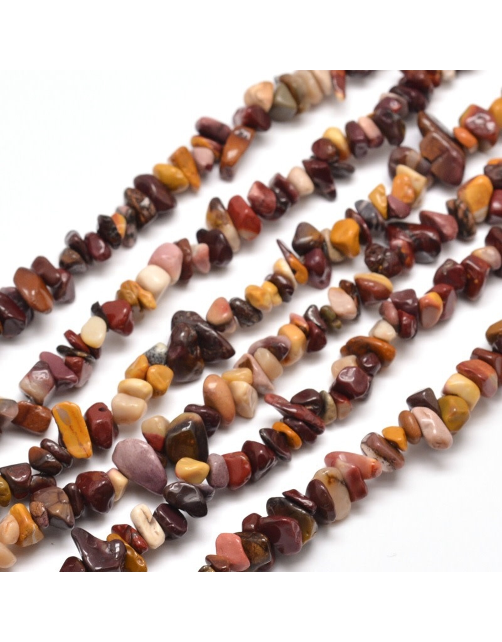 Mookaite    Chips Brown/Yellow  34” Strand