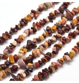 Mookaite    Chips Brown/Yellow  34” Strand