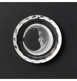 Round Moon  45mm Clear   Chinese Crystal