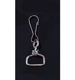 Lanyard Badge Clasp  Platinum  15x60mm  x10