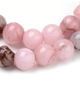 Plum Blossom Jasper 8mm Pink  15” Strand Approx x46