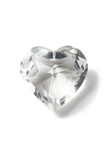 Heart  Faceted Clear 45x27mm  x1