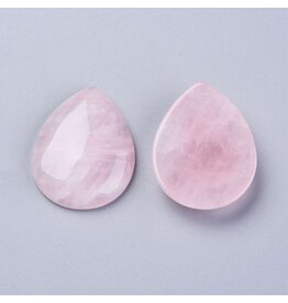 40x30x8mm Rose Quartz Drop   x1