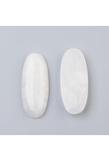 52x21x8mm White Jade Oval   x1
