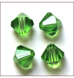 4mm Bicone  Lime Green   'AAA'  Grade  x50