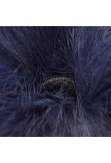 50mm  Faux Fur Ball  Dark Blue  x1 Pair