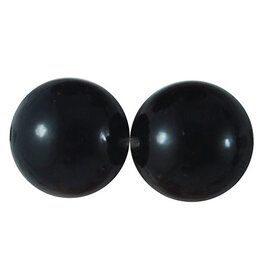 10mm Acrylic Round 16mm  Black  x10