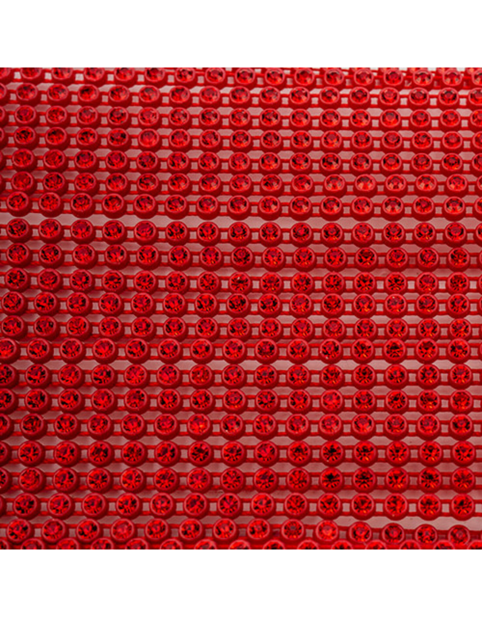 Rhinestone Banding 1 row 2.4mm (ss8) Light Red  Red  x1 foot