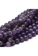 Amethyst  6mm Purple  15” Strand  approx x60  beads