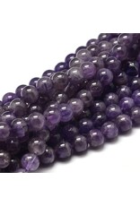 Amethyst  10mm Purple  15” Strand  approx x35  beads