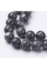 Labradorite  10mm Black/Grey  15” Strand  Approx  x36